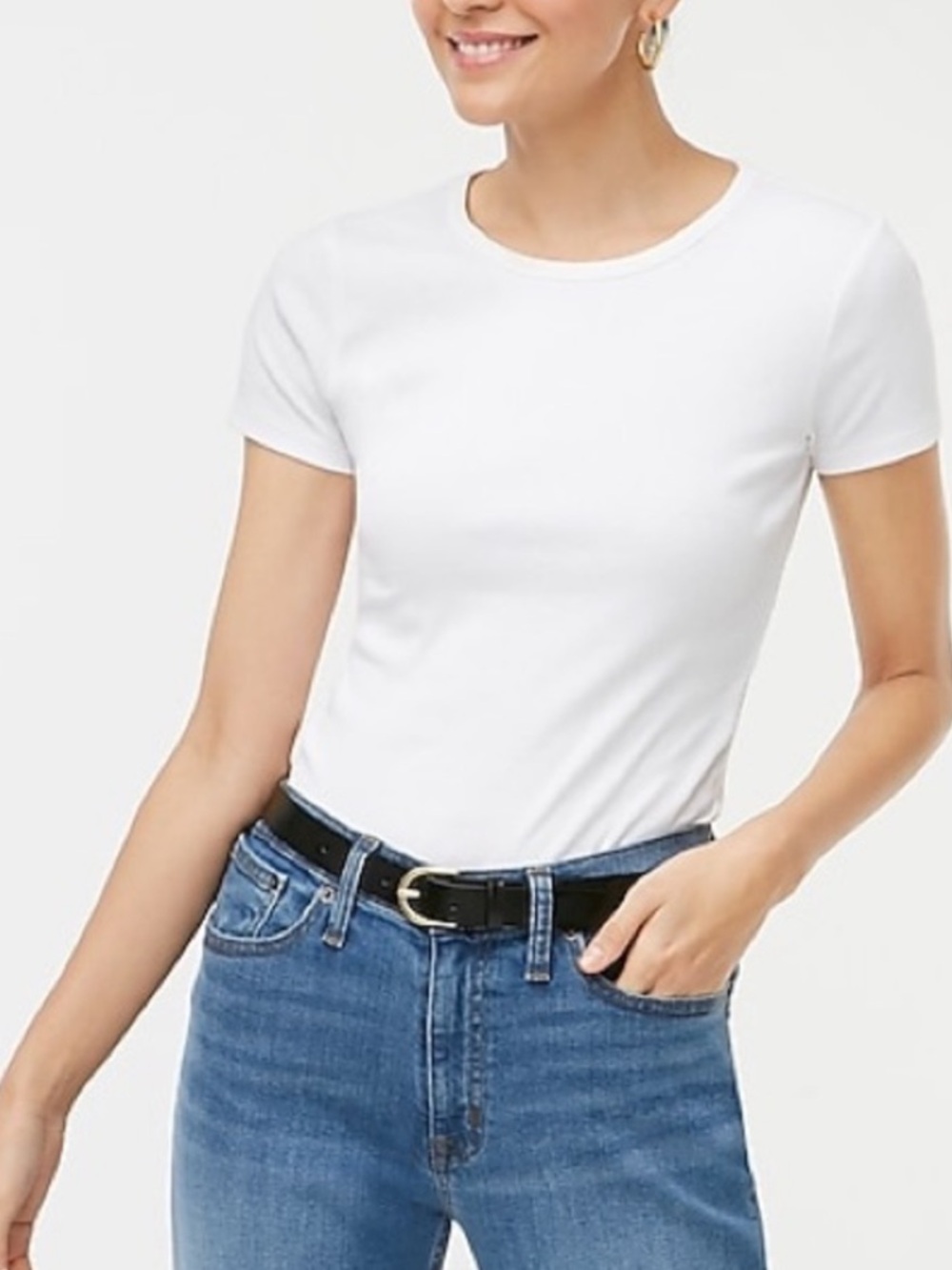 NWT J. Crew Fine Rib Cotton Tee Short Sleeve Shirt